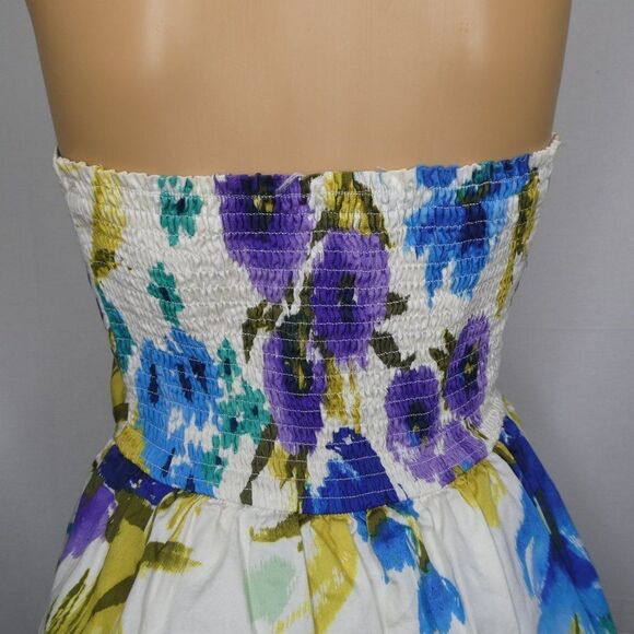 Kimchi Blue Floral Strapless Tiered Mini Dress Md - Picture 9 of 9